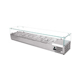 Vitrină ingrediente pizza 10 GN 1/4, 2000mm, Bonner